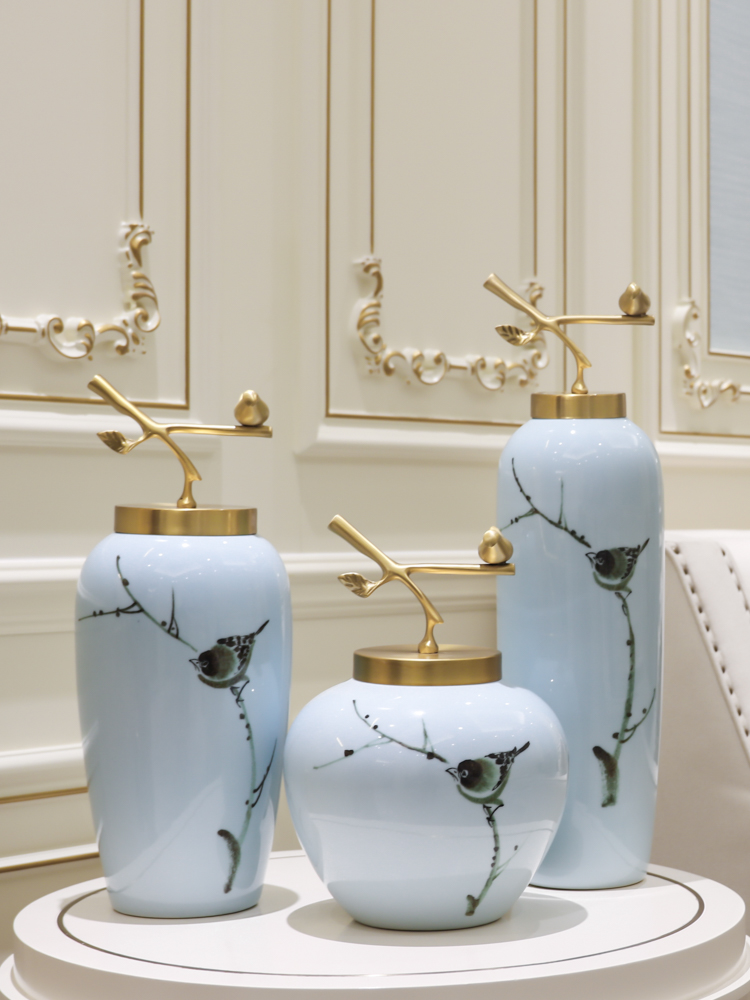New Chinese style is I and contracted sitting room porch ornament porcelain vases of TV ark, wine flower flower implement large furnishing articles