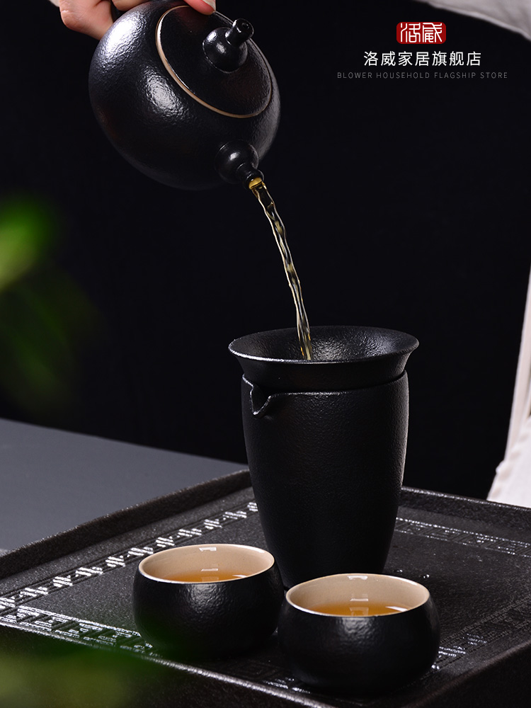 Coarse touch the floor clearance 】 【 jingdezhen ceramic tea set suit household contracted 6 cups of a complete set of the teapot tea tray