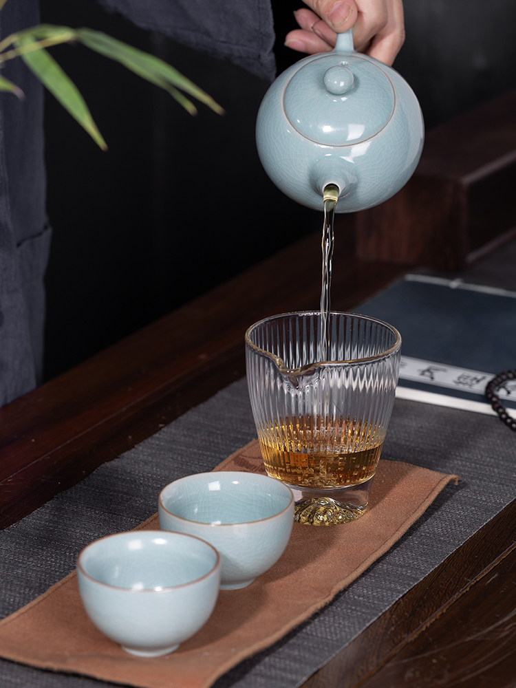 And your up portable travel tea set household of jingdezhen tea service kung fu tea set small sets of the teapot teacup