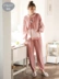 Jing Yun 2019 đồ ngủ mới cho nữ mùa xuân và mùa thu cotton dài tay nữ dịch vụ nhà màu rắn trùm đầu phù hợp với lỏng lẻo - Cha mẹ và con