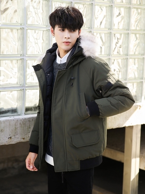 Áo khoác cotton nam mùa đông Áo khoác nam 2019 mới quần áo cotton chống mùa nam dày ngắn phiên bản Hàn Quốc của xu hướng quần áo mùa đông - Bông áo khoác dài nam Bông