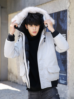 Áo khoác cotton nam mùa đông Áo khoác nam 2019 mới quần áo cotton chống mùa nam dày ngắn phiên bản Hàn Quốc của xu hướng quần áo mùa đông - Bông áo khoác dài nam Bông
