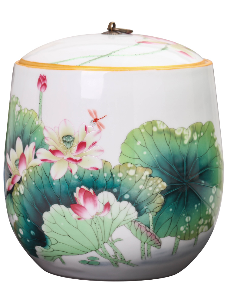 Jingdezhen ceramics furnishing articles ceramic storage tank candy jar sealing caddy fixings creative home decorations