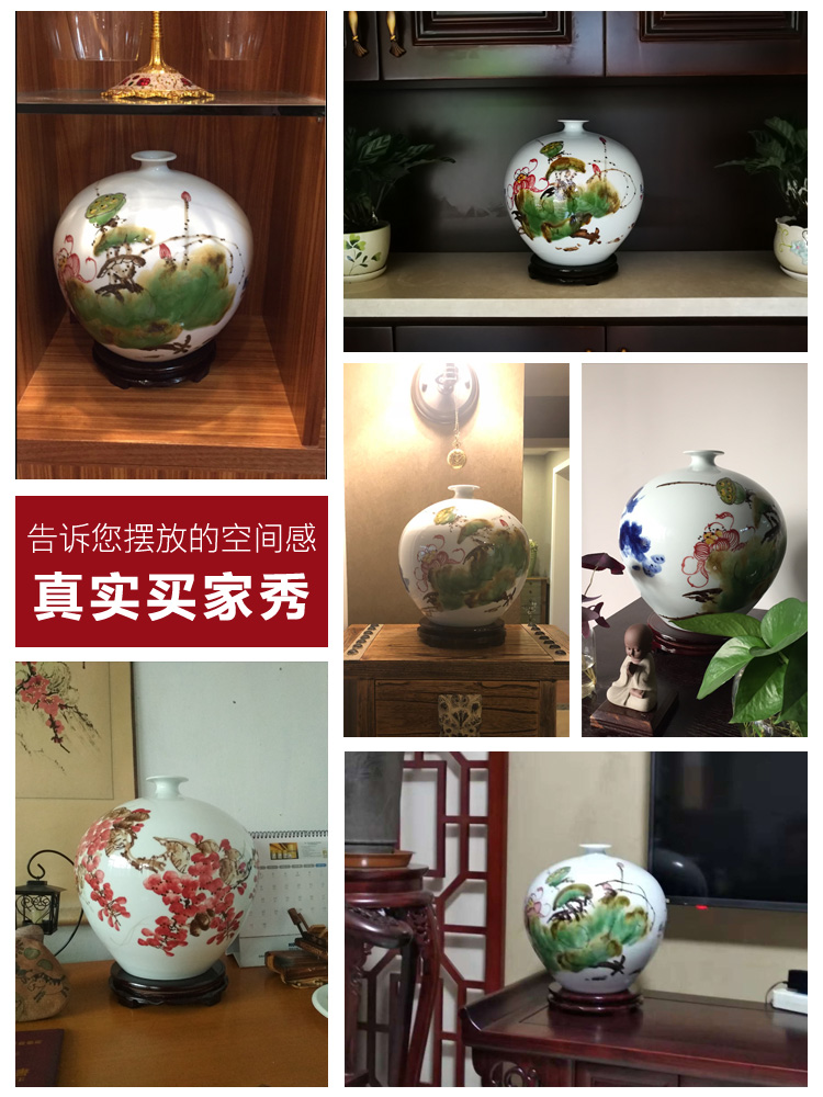 Jingdezhen ceramics hand - made modern Chinese blue and white porcelain vases, flower arrangement sitting room crafts home decoration furnishing articles