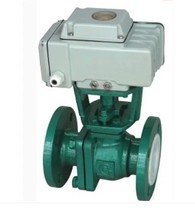 Q941F46-16C electric inner lining fluorine ball valve electric anti-corrosion strong acid ball valve DN40 DN50 DN125