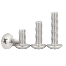 M4M5M6M8 304 stainless steel cross flat head screw mushroom head umbrella head screw * 6x8x10x12x100