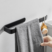 Towel rack non-perforated toilet bathroom rack bath towel shelf Nordic simple light luxury style single pole toilet storage