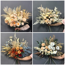Champagne Wedding Celebration Fake Flower Bouquet Wedding Hall Background Road Interviewing Flower Network Red Shop Photographic Window and Head