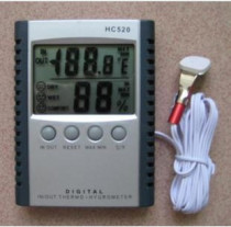 Home room inside and outside ambient temperature hygrometer high fine degree display electronic humiture strap external probe HC520