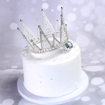 New triangle multi angle Crown Cake decoration silver pearl crown wedding birthday dessert table accessories