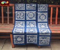  Guizhou DANZHAI BATIK handmade pure plant dyed tablecloth hand-painted tablecloth home decoration crafts 280*30CM