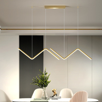 Restaurant chandelier modern simple 2021 New Atmosphere Bar Nordic light luxury strip minimalist table lamps
