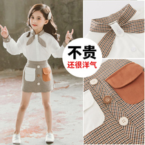 9 Girls suit dress CUHK Children 6 Two sets nets Red 10 Ocean Gas 11 Spring Autumn Clothing 8 Years Old 12 Trendy 7 Trend 13