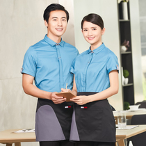 Hot Pot restaurant waiter work clothes short sleeve milk tea coffee Korean restaurant hotel front office staff female dining summer clothes