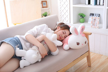 Cute little rabbit pillow long pillow plush toy sleeping pillow bed doll male and female birthday gift