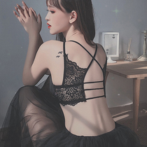 Beauty back text Chest Front Buttoned Up Chest of small PolyU Lace Lace without steel ring ultra-thin Sexy Lingerie Woman