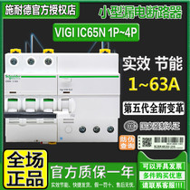 Schneider air switch 2P small breaker ic65n home 3P empty open 63A with earth leakage protector