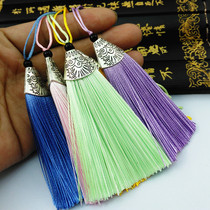 New fish mouth cap tassel spike earrings tassel DIY handmade accessories mini metal cap tassel clothes hanging ears