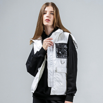 Naqu outdoor vest womens autumn and winter new waterproof function reflective cotton coat winter Tide brand warm cotton coat