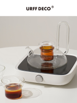 2021URFF DECO patented design heat resistant glass utilf tea bubble teapot Nordic tea set suit home