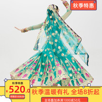 Iman Indian Dance Costume Anna Dancing Embroidered Dress Lenha Sari Daily Dress Next to Coat Performance Costume