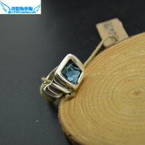 Limited special sale UNOde50 irregular handmade blue crystal ring light luxury silver plating discount