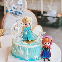 Childrens cartoon baking dessert table decoration ornaments with base ice and snow Snow White birthday cake doll doll