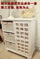 Simple solid wood economy bedside cabinet idyllic bed side chest bedroom Nordic storage locker sub White small apartment