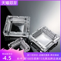 Ashtray European size crystal glass ashtray creative home living room office coffee table decoration anti-fly ash