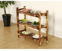 Hotpot food rack multi-storey hotel kitchen layered leftovers large vegetable and fruit snacks shabu pot floor display rack