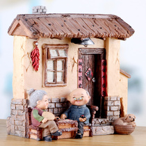 Modern personality resin ornaments home accessories old lady old man golden marriage nostalgia old wife old wife old wife