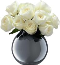 LSA International International Polka vase H6 25 inch platinum vase decoration