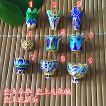 925 pure silver DIY bracelet wool coat chain accessories Jingtai blue enamel Clamp blue sepp bead flow suhead