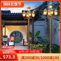 High pole light outdoor courtyard 3 meters outdoor waterproof light home 220V new countryside retro garden villa led street light