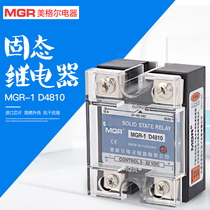 Megel normally open single phase solid state relay SSR MGR-1 D4810 10A DC controlled AC DC-AC