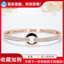 Mrs Liao jewelry 18K rose gold diamond bracelet Womens real diamond group set double row diamond bracelet Custom jewelry