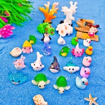 Resin Small Adornment Swing Piece Microscape Multi-Meat Bonsai Marine Bottle Fish Tank Fake Mountain View Small Swing Piece Doll