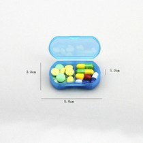 Two-grid dispensing portable dispensing box Travel medicine mini cute small portable pill storage box