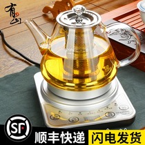 Glass teapot Flower teapot thickened black tea tea maker Automatic multi-function health pot Electric stove kettle