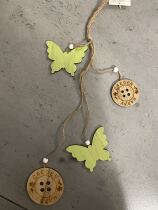 Export Japan Fields Garden Wind Wooden Butterfly Button Element Pendant
