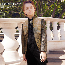 BOERSS childrens dress boy tuxedo flower boy suit suit suit set children wedding piano performance host performance