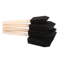 1 inch 1 inch 2 inch 3 inch 4 inch wooden pole black wooden handle sponge brush children's painting graffiti tool