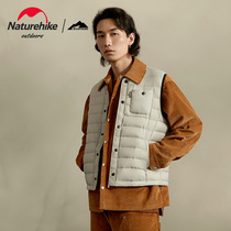 Noga autumn winter outdoor feather horse camping warm vest female models thin white velvet anti-cold duvest suit