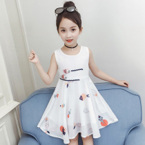 Korean girl dress 2021 new summer Foreign Style Fashion little girl fashionable chiffon children princess skirt