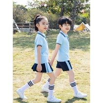 Bellanson Horse elementary school uniforms short sleeve suit summer clothing sports activities class clothes summer children summer dresses young