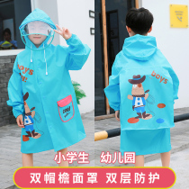 Child Raincoat Female Kindergarten Cartoon Toddler Rain Cape Waterproof Raincoat Double Peak Boy Elementary School Student School Bag Position