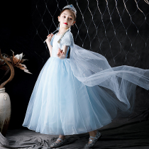 Aisha princess dress summer thin girl puffy gauze dress Frozen princess dress summer dress