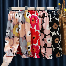 Girls  anti-mosquito pants Summer thin Western style loose childrens baby foot bloomers flower beach pants tide