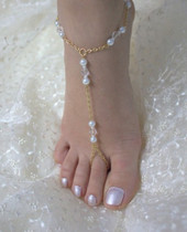 Affordable hot sale cheap Korean version pearl temperament anklet fashion simple personality summer beach photo with toe chain