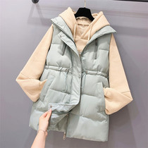  Extra large size womens clothing 2020 fat sister 200 kg winter clothing new medium-long vest Western style thin cotton coat jacket
